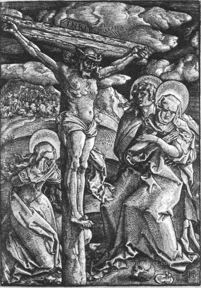 磔刑ルネサンスの画家ハンス・バルドゥン白黒油絵
